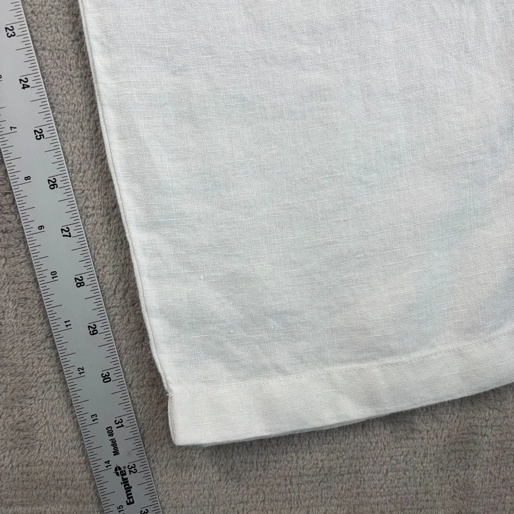 TODD SNYDER Straight Fit 100% Linen Beach Pants in White Men 2XL Drawcord NWT